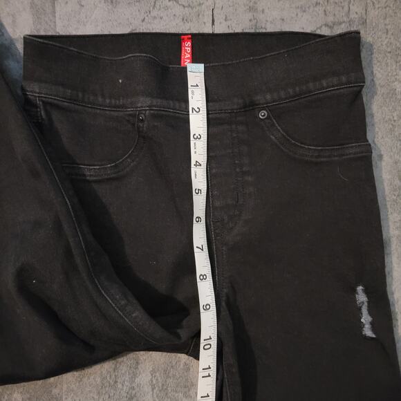 Spanx Distressed Vintage Black Skinny Jeans -Size: XS - Picture 10 of 15